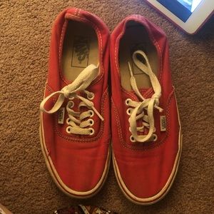 Red Vans, size 8